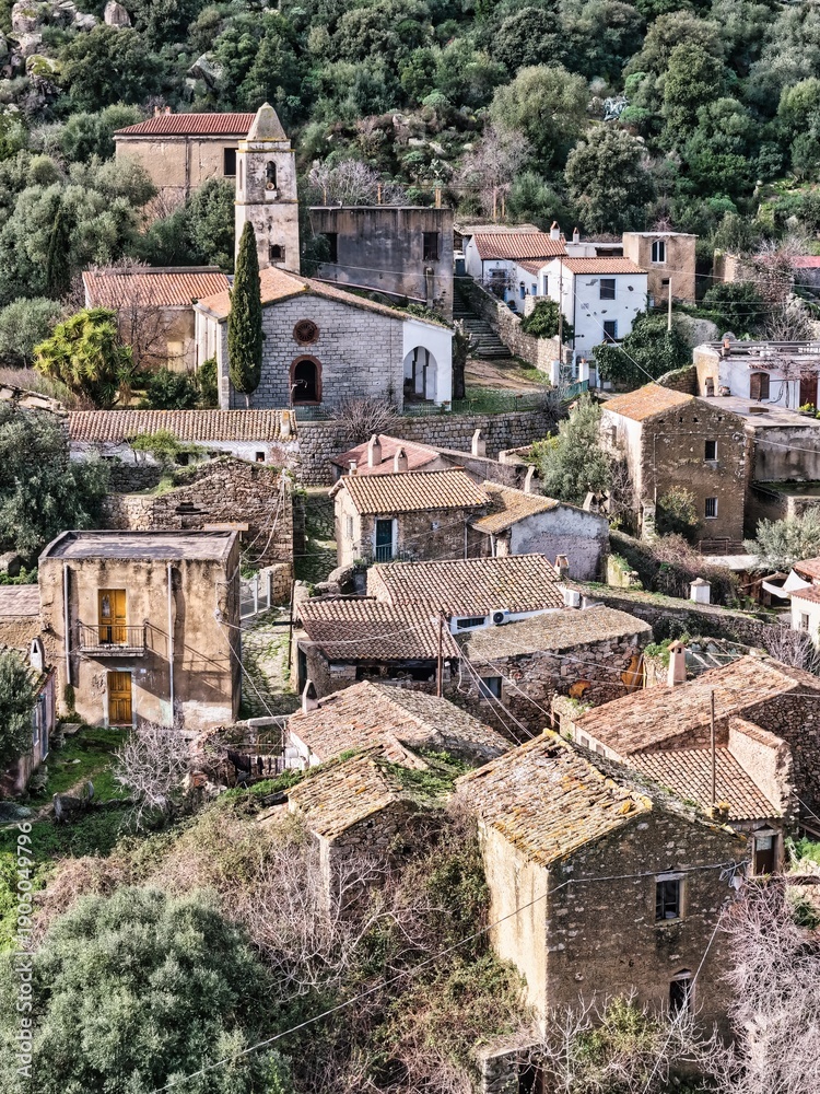 Obraz premium Vecchio Borgo di Lollove, Barbagia, Sardegna