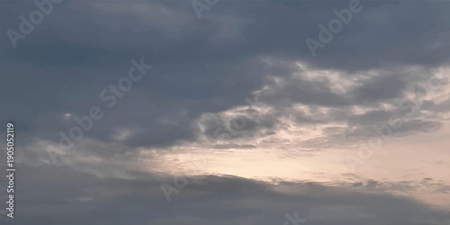 Cloudy evening sky over the city