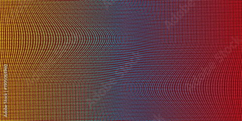 A colorful vector illustration featuring an arrangement of multicolored dots in a gradient pattern, creating a dynamic and abstract design with a pointillism effect.