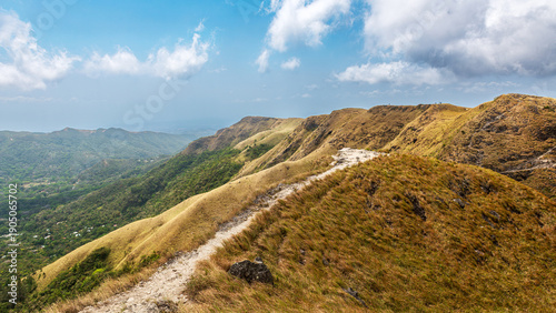 Mountain ridge trail at La India Dormida in El Valle de Anton Panama