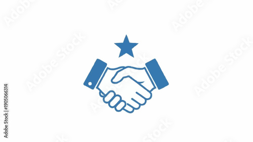 Photos Handshake with star symbol above.