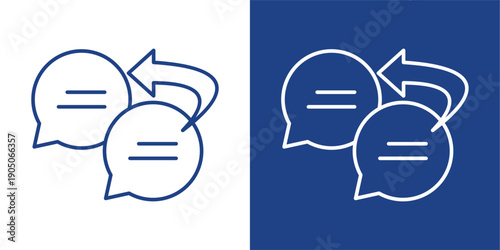 Sharing Blue And White Icon Style Collection