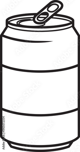 Refreshing Aluminum Can icon: A simple yet iconic depiction of a refreshing aluminum can, poised to quench thirst and offer instant refreshment.
