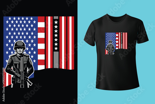 I'm dad grandpa and a veteran nothing scares me, t-shirt design, Typography T-Shirt Design, Unique Design, Vector graphic design template.