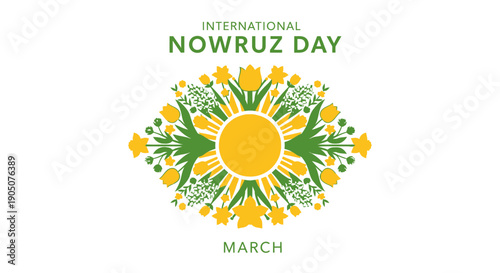 Nowruz Day Celebration with Floral Design.