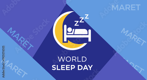 World Sleep Day Logo Design Element.