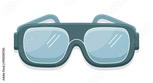 Safety Goggles Vector Icon - Protective Eyewear for Lab and Construction