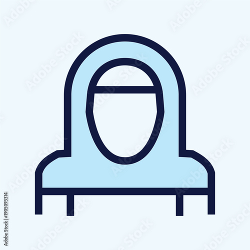 Muslim Woman Character Avatar in Hijab and Modest Wear Illustration
