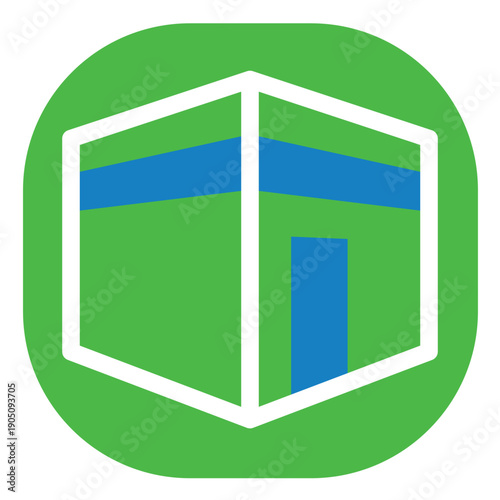 The Holy Kaaba Building Icon in Makkah for Hajj Pilgrimage