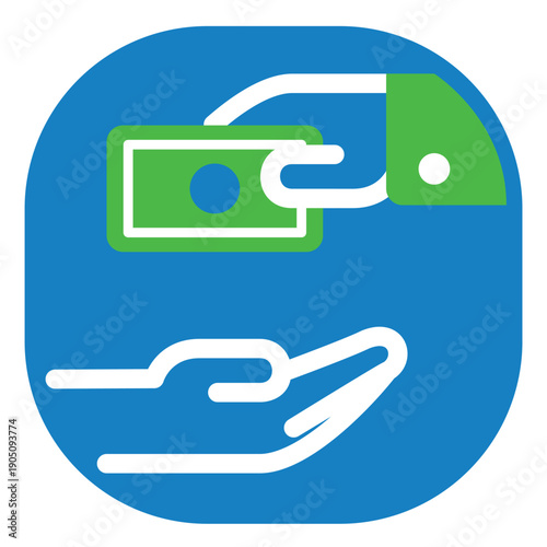 Hand Giving Banknote Bill for Islamic Charity and Sadaqah