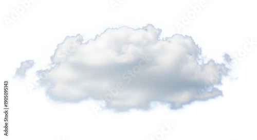 Fluffy White Cloud Isolated on Transparent Background PNG