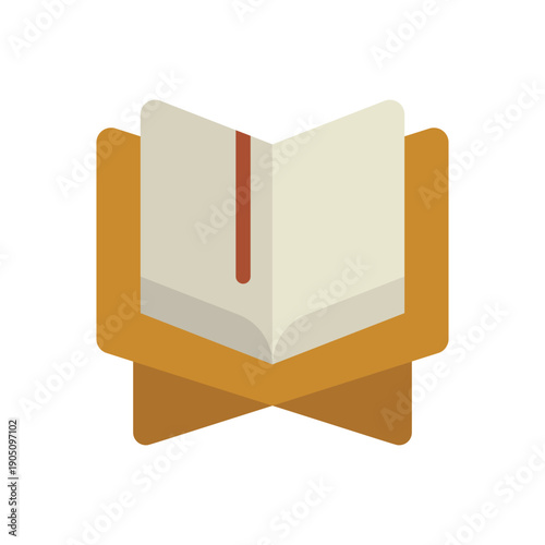 Holy Quran Book on Wooden Stand Rekal for Islamic Study