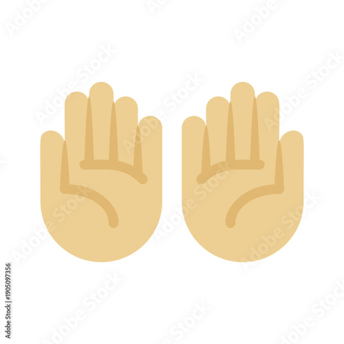 Muslim Hands Praying and Making Supplication Gesture Illustration