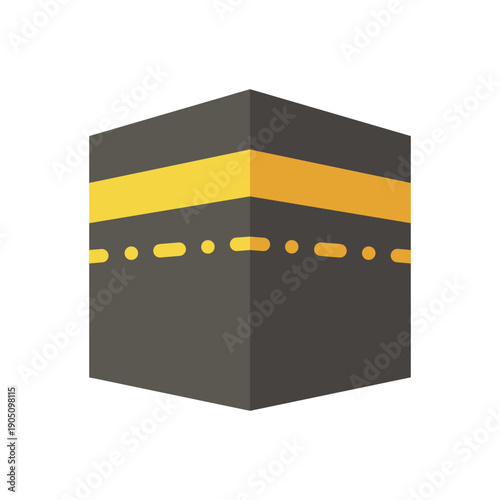 Holy Kaaba Icon Mecca Center of Hajj and Umrah Pilgrimage