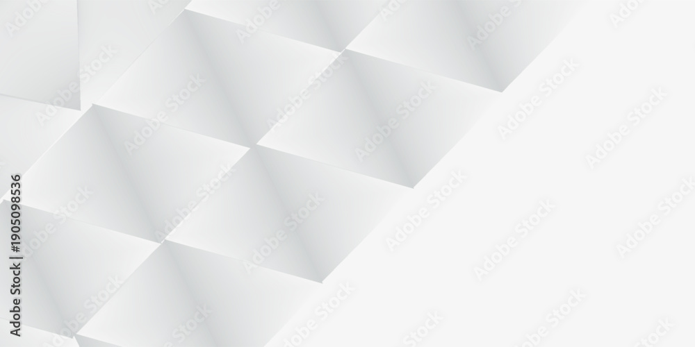 Obraz premium Abstract white Geometric banner design background.