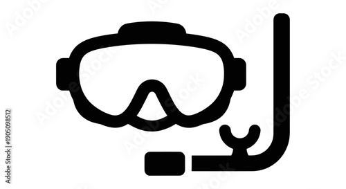 Scuba Diving Mask and Snorkel Icon - Underwater Exploration Gear