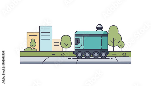 Bus stop city street scene transport