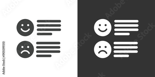 Feedback List icon. Solid glyph series icon