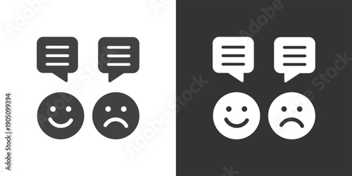 User Satisfaction Dialog icon. Solid glyph series icon