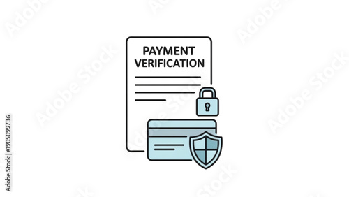 Secure Payment Verification Icon for Financial Transactions and Online Security