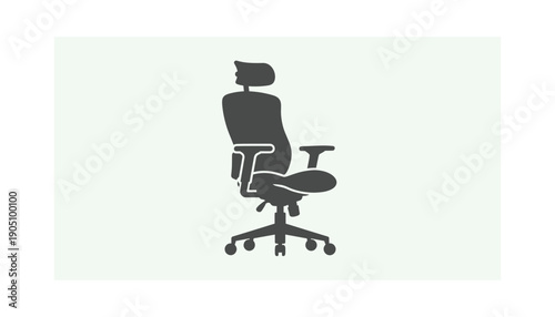 Office chair ergonomic grey furniture work