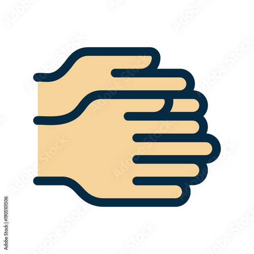 Muslim Greeting Handshake Icon for Eid and Forgiveness