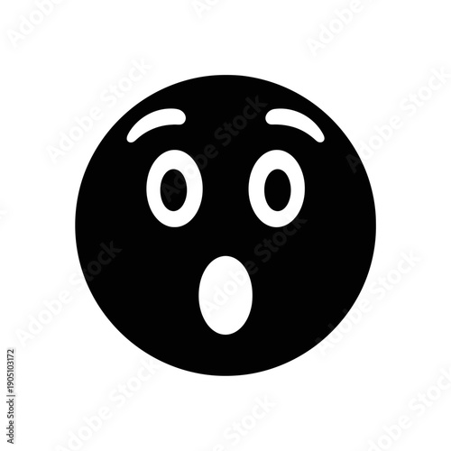 Surprised Shocked Emoji Face Expression.