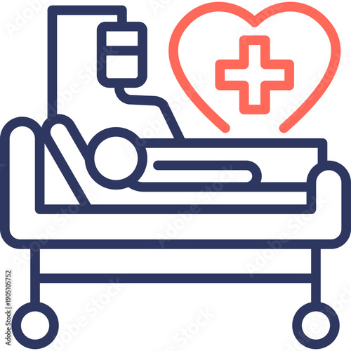 Medical Treatment line color icon