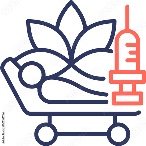 Medical Therapy line color icon