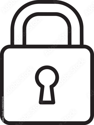 Digital Fortress icon: A simple yet powerful representation of security, showcasing a minimalist padlock icon, symbolizing protection, privacy, and the safeguarding of valuable assets. 
