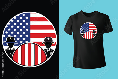happy memorial day national holiday sticker t shirt vector illustration template design