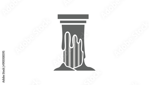 Melting greek column pillar surreal art