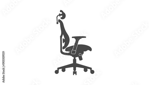 Office chair ergonomic black furniture work