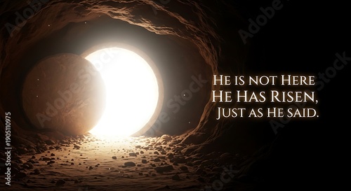 Easter sunday, jesus christ, resurrection morning, he is not here, he has risen, just as he said