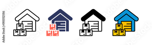 Warehouse Icon Multiple Style