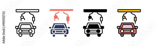 Automotive Plant Icon Multiple Style