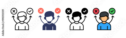 Decision Making Icon Multiple Style