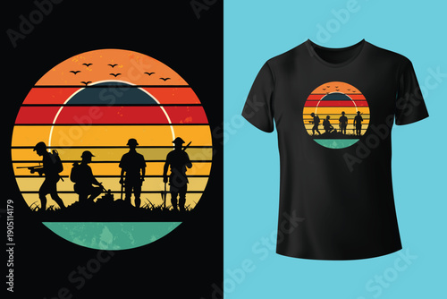 Thank You Veterans For Your Service T-Shirt Design For Memorial Day