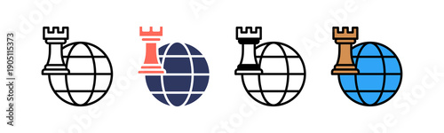 International Strategy Icon Multiple Style