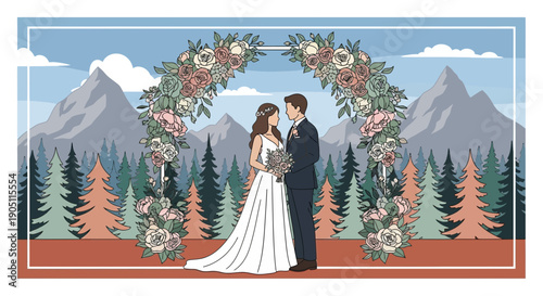 Elegant Wedding Ceremony in Nature A Couples Special Day.