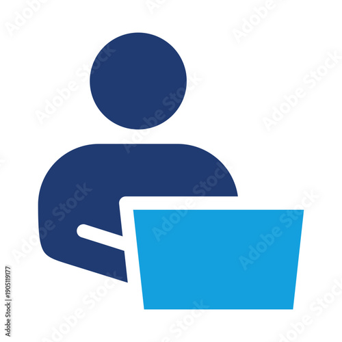 Working Blue Color Icon