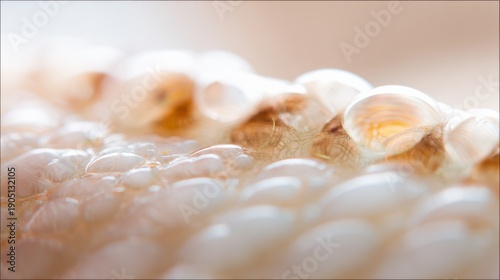 Macro shot of fish scales and gills for culinary education, focusing on texture and freshness detail.
