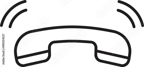 Ringing telephone handset icon Vector
