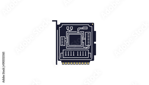 Computer motherboard icon hardware tech