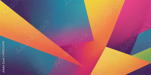 Abstract colorful geometric triangle background with bright rainbow colors