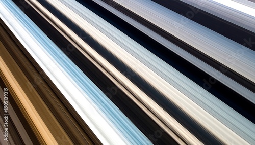 Abstract Diagonal Stripes of Various Colors and Textures.