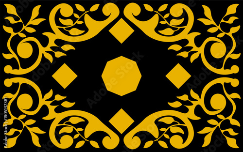 Floral pattern. wood carving pattern