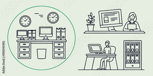A comparison of traditional office work and remote work environments