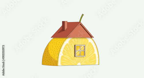 Lemon House Concept: Fresh Home Design with Citrus Fruit Architecture