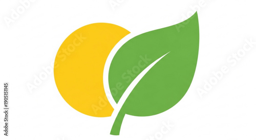 Lemon and green leaf logo on white background